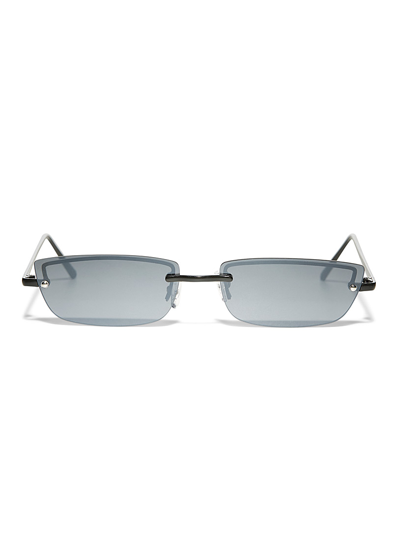 Le 31: Les lunettes de soleil rectangulaires Dom Gris pour homme