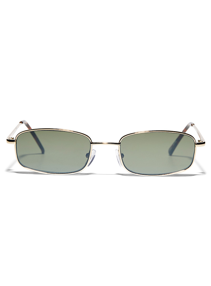 Le 31: Les lunettes de soleil rectangulaires Henley Vert à motifs pour homme