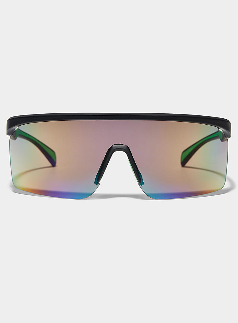Le 31: Les lunettes de soleil visière Malibu Vert pour homme