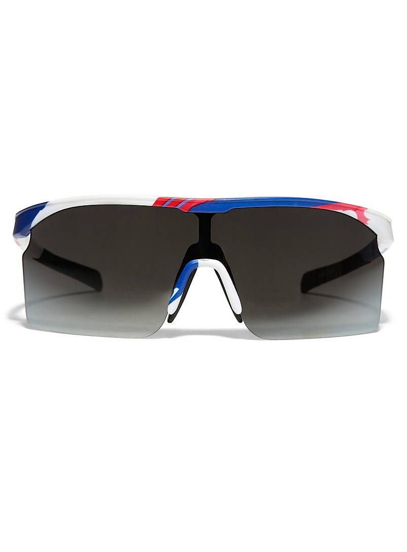 Le 31 Blue Malibu visor sunglasses for men