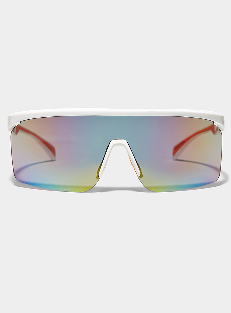 Le 31: Les lunettes de soleil visière Malibu Jaune or pour homme