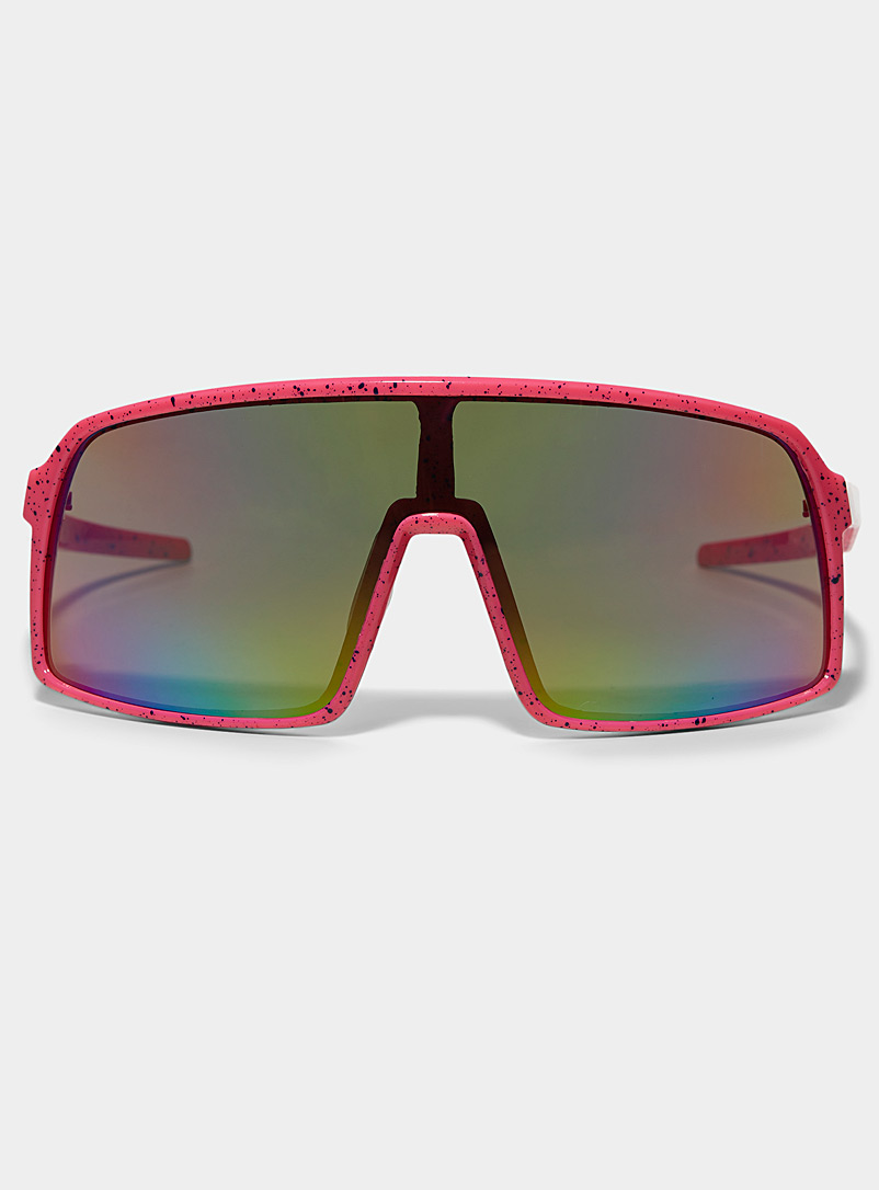 Le 31 Green Shadow shield sunglasses for men
