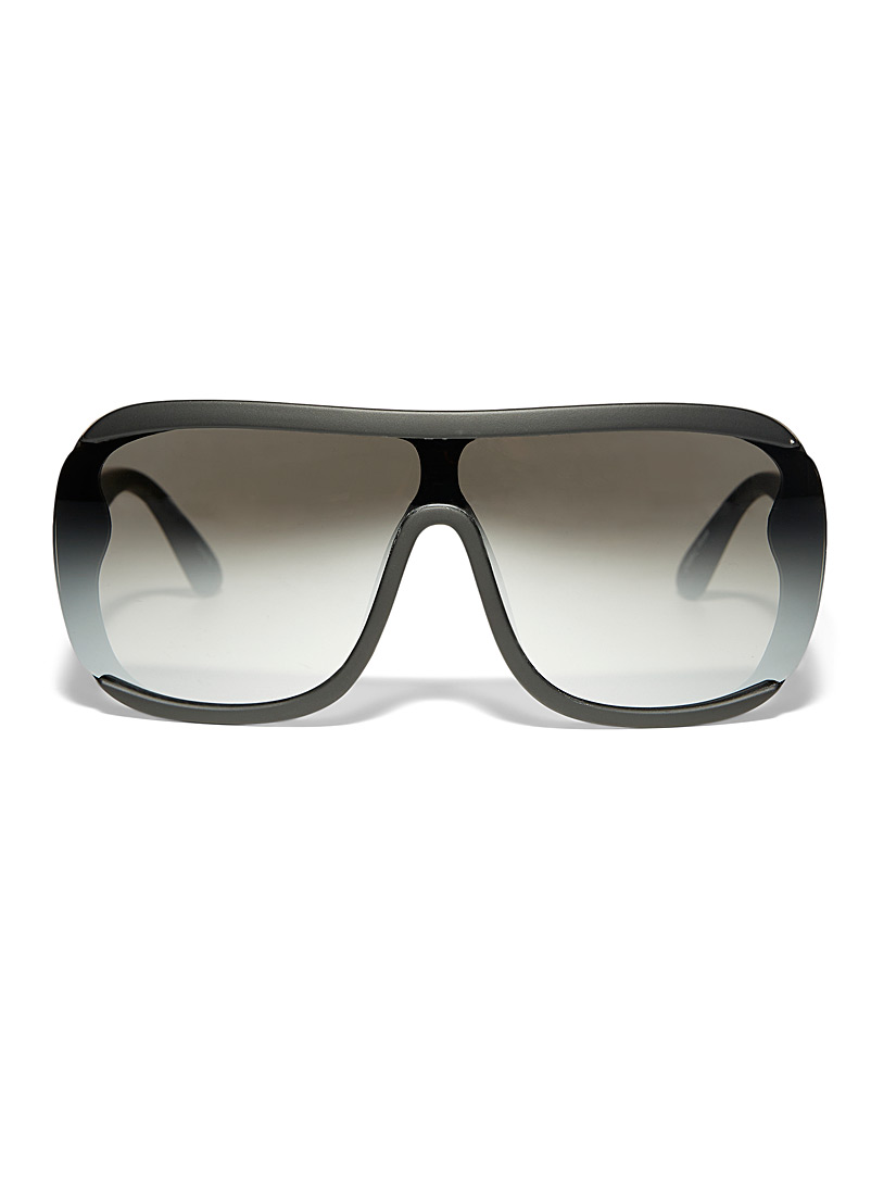 Le 31: Les lunettes de soleil visière Ross Gris pour homme