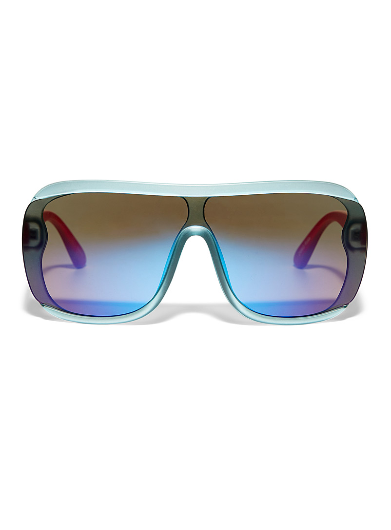 Le 31 Blue Ross visor sunglasses for men