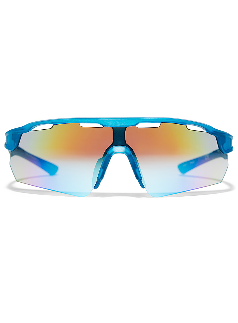 Le 31 Blue Trail visor sunglasses for men