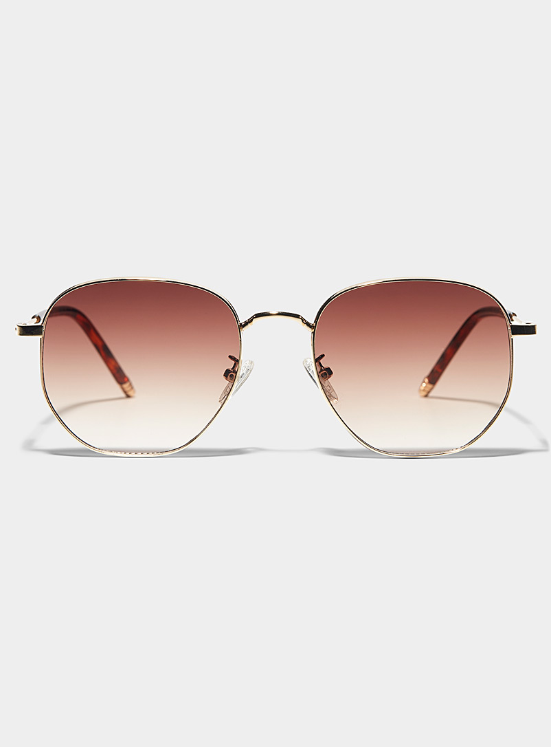 Le 31 Brown Renold round sunglasses for men