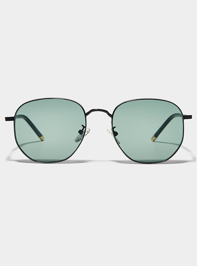 Le 31 Green Renold round sunglasses for men