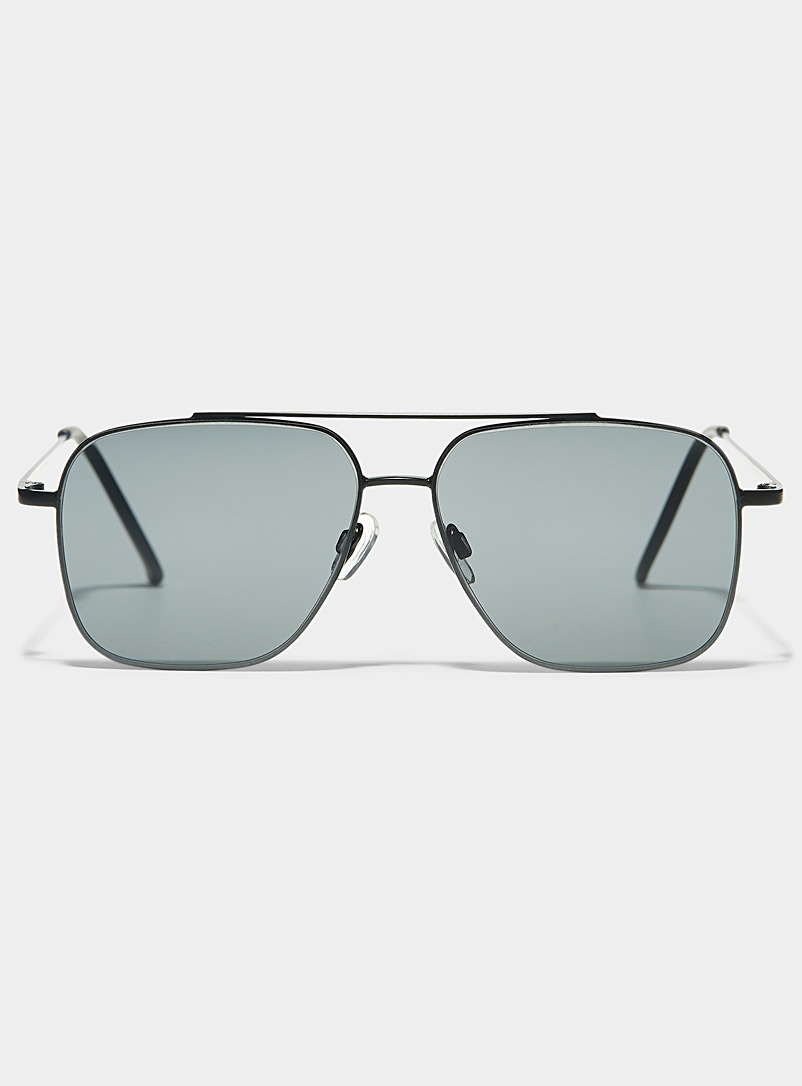 Le 31 Black Ezra aviator sunglasses for men