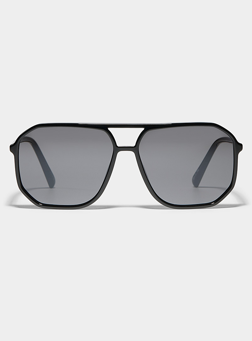 Le 31 Black Trey aviator sunglasses for men