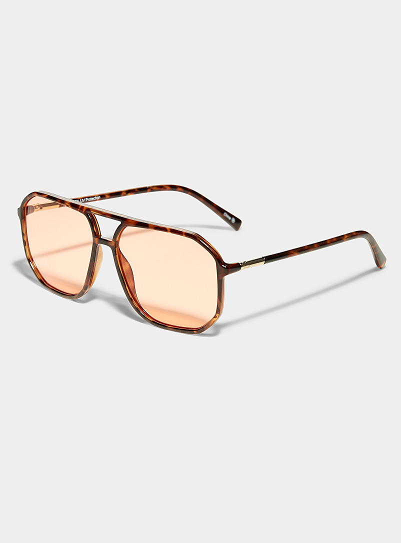 Le 31: Les lunettes de soleil aviateur Trey Noir pour homme