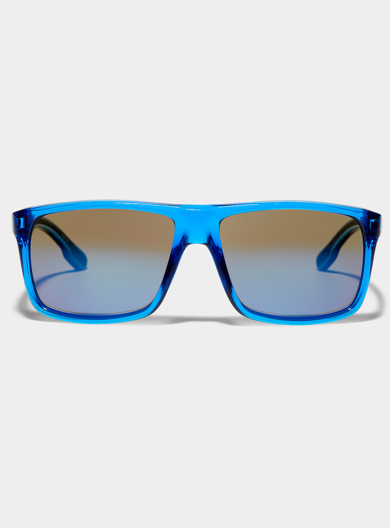 Le 31: Les lunettes de soleil carrées Damian Bleu pour homme