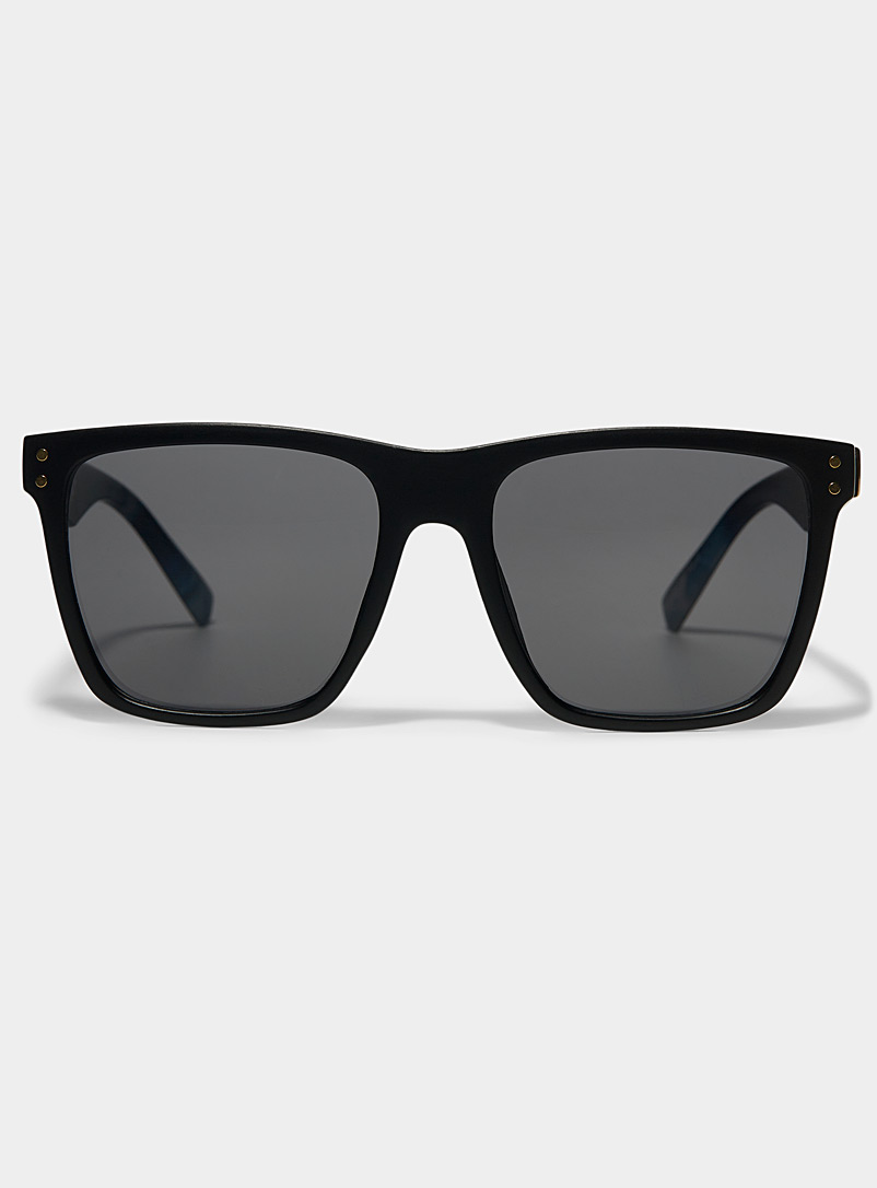 Le 31 Black Reid square sunglasses for men
