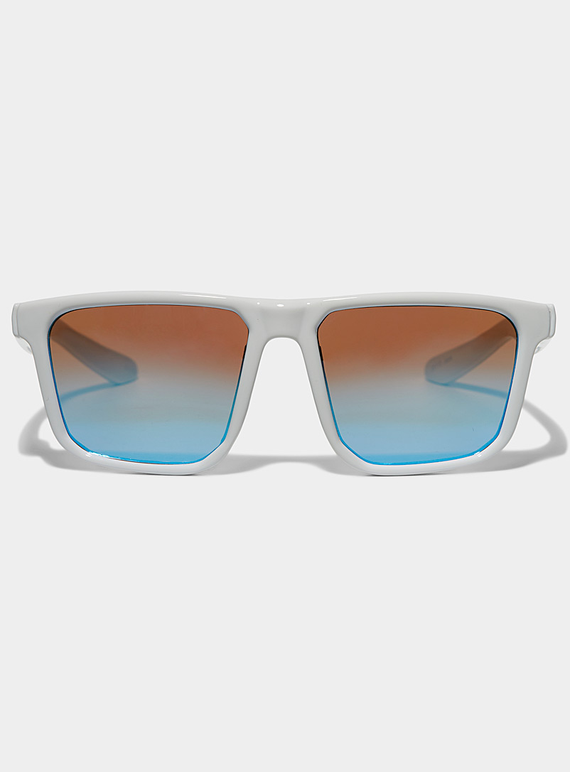 Le 31 White Jase square sunglasses for men