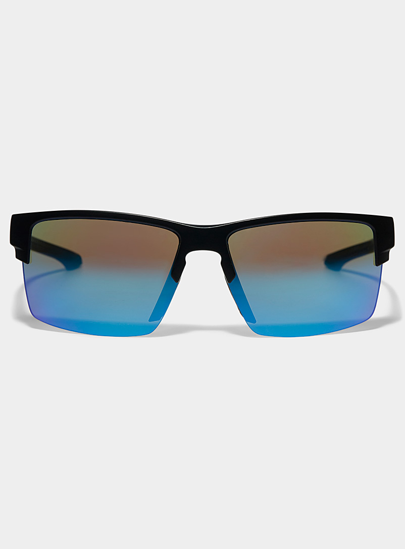Le 31 Blue Lenon visor sunglasses for men