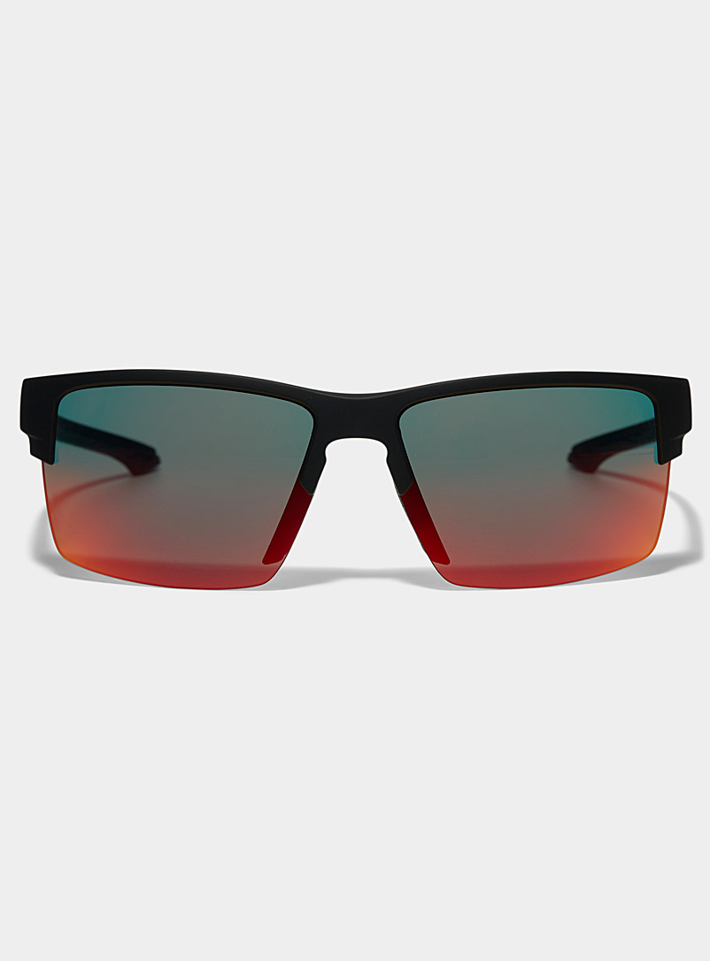 Le 31 Red Lenon shield sunglasses for men