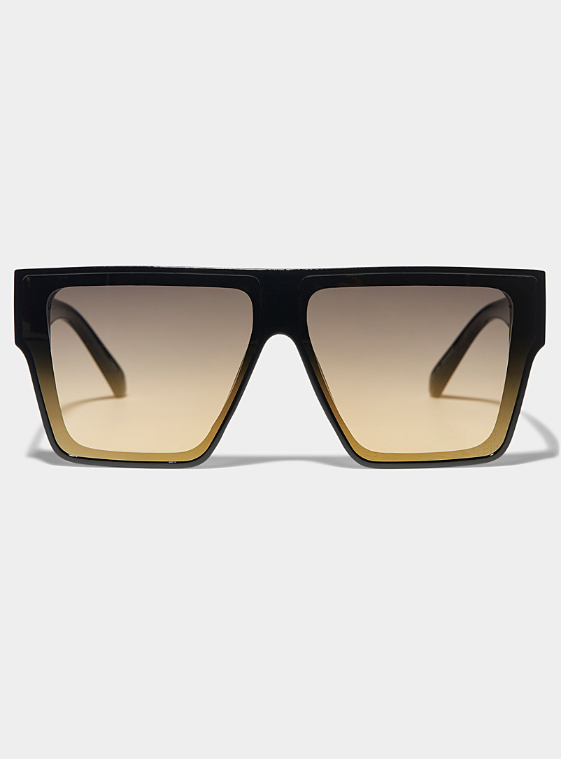 Le 31 Golden Yellow Samson oversized square sunglasses for men