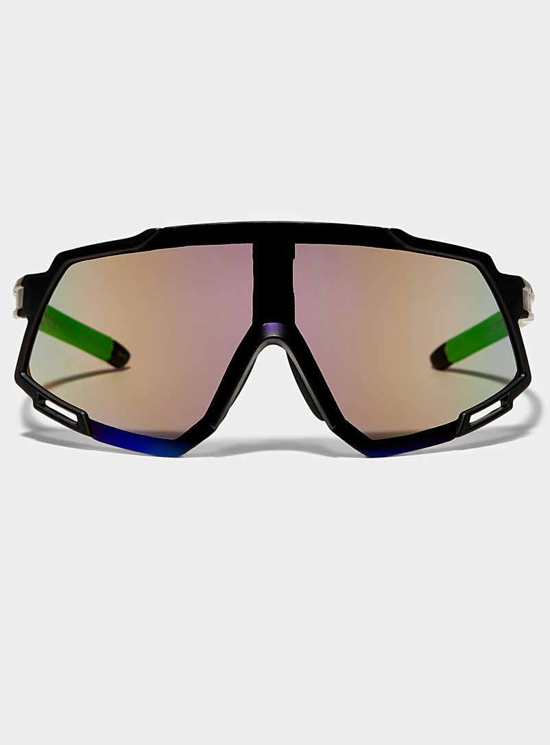 Le 31 Black Boise visor sunglasses for men