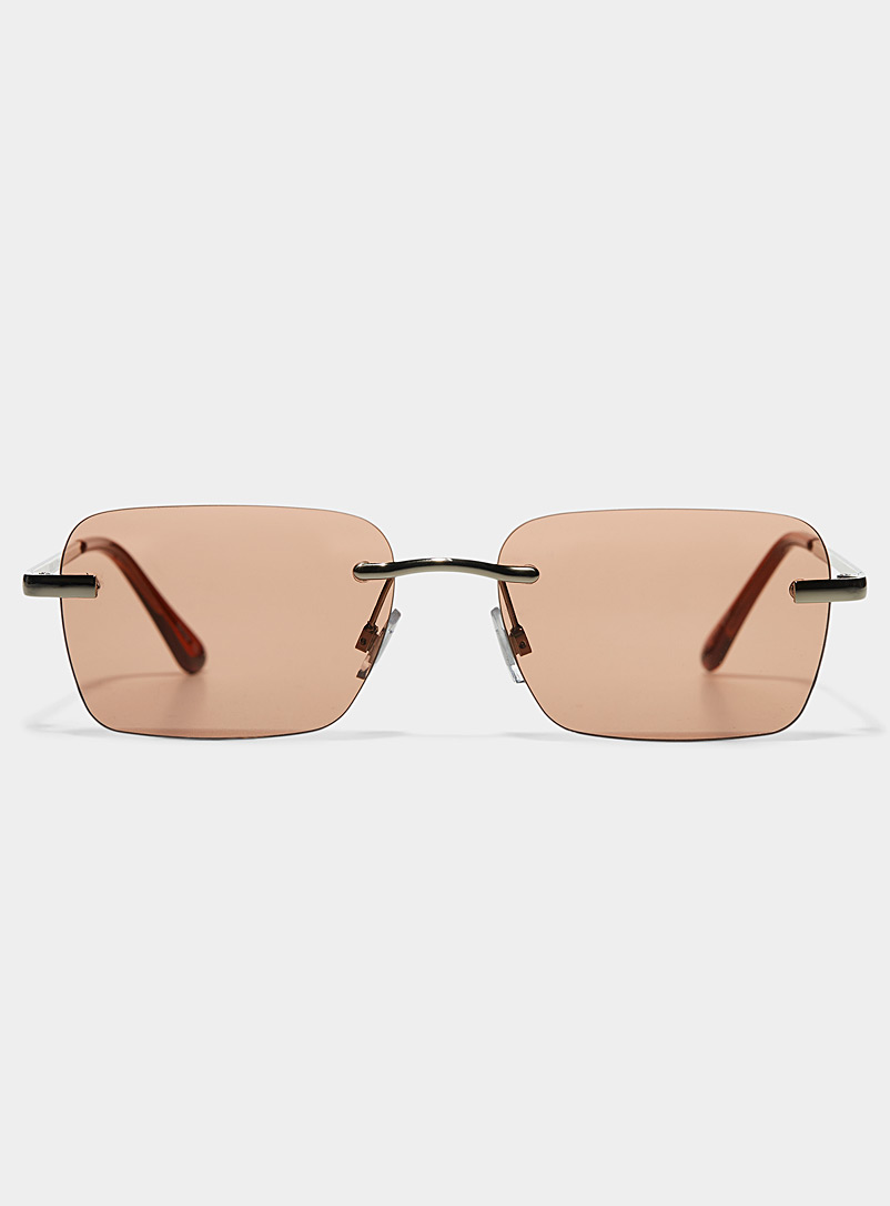 Le 31 Brown Gio rectangular sunglasses for men