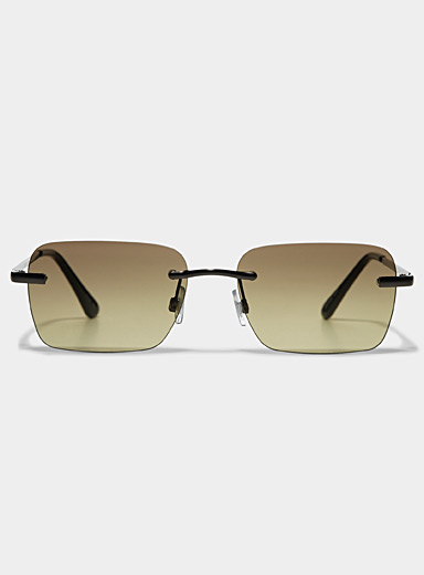 Le 31 Charcoal Gio rectangular sunglasses for men