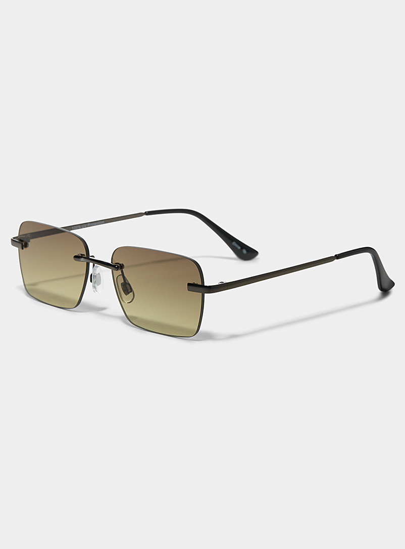 Le 31 Charcoal Gio rectangular sunglasses for men