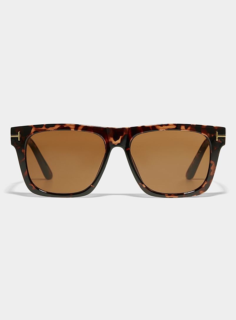 Le 31 Brown Marlow square sunglasses for men