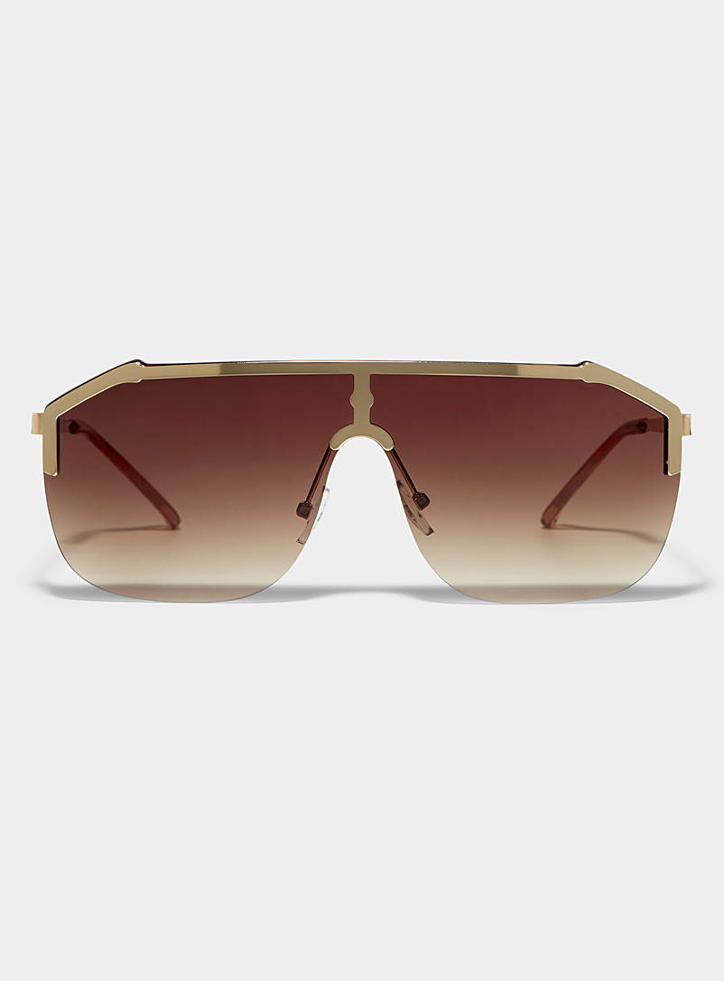 Le 31 Brown Dexter aviator sunglasses for men