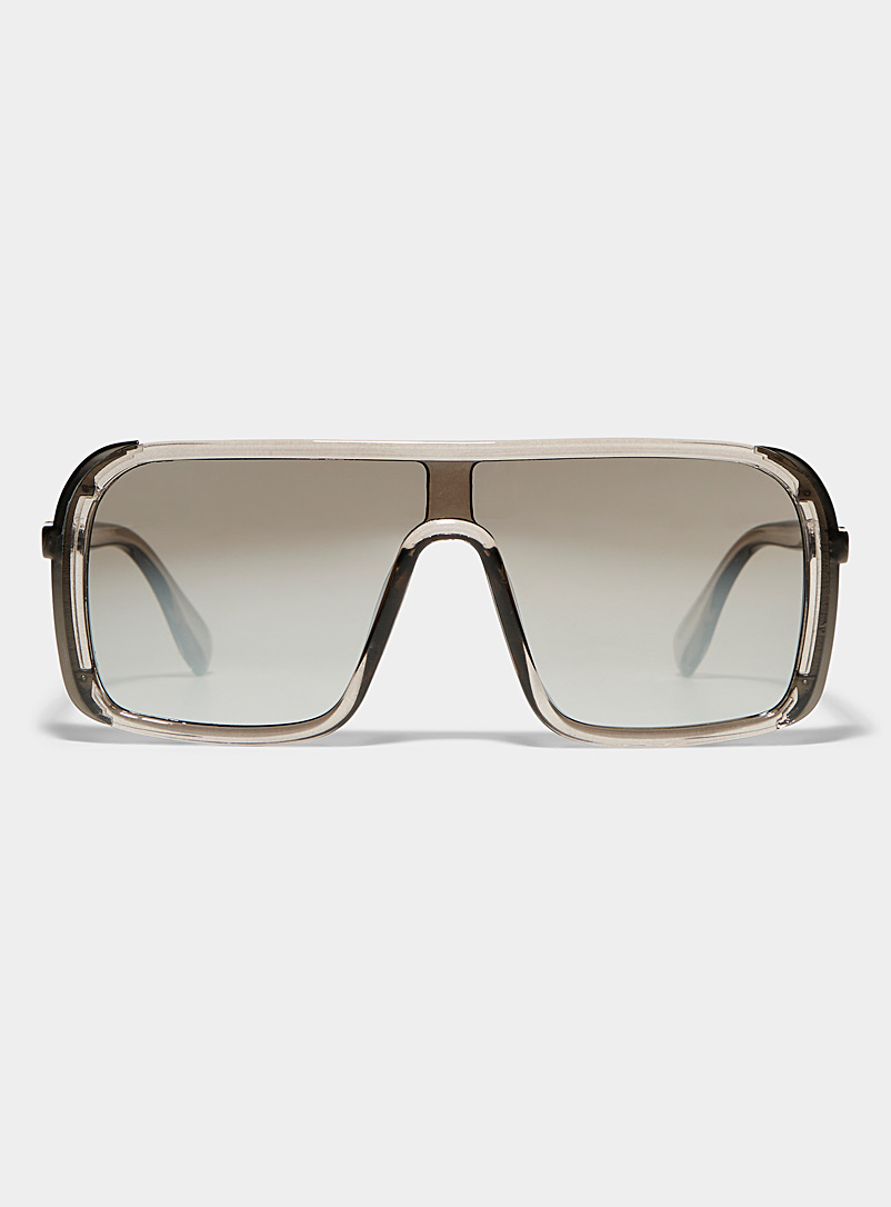 Le 31: Les lunettes de soleil aviateur visière Kash Charbon pour homme