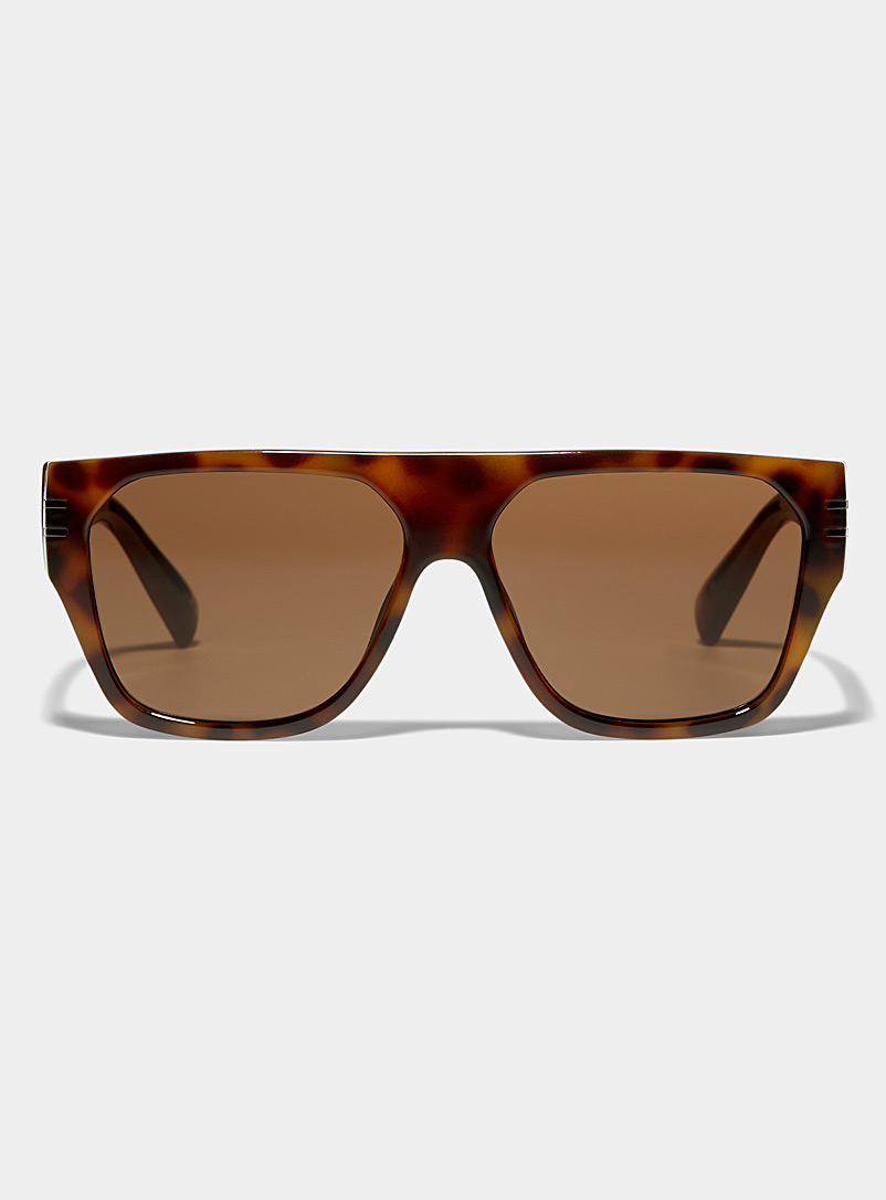 Le 31: Les lunettes de soleil carrées Ari Brun clair pour homme