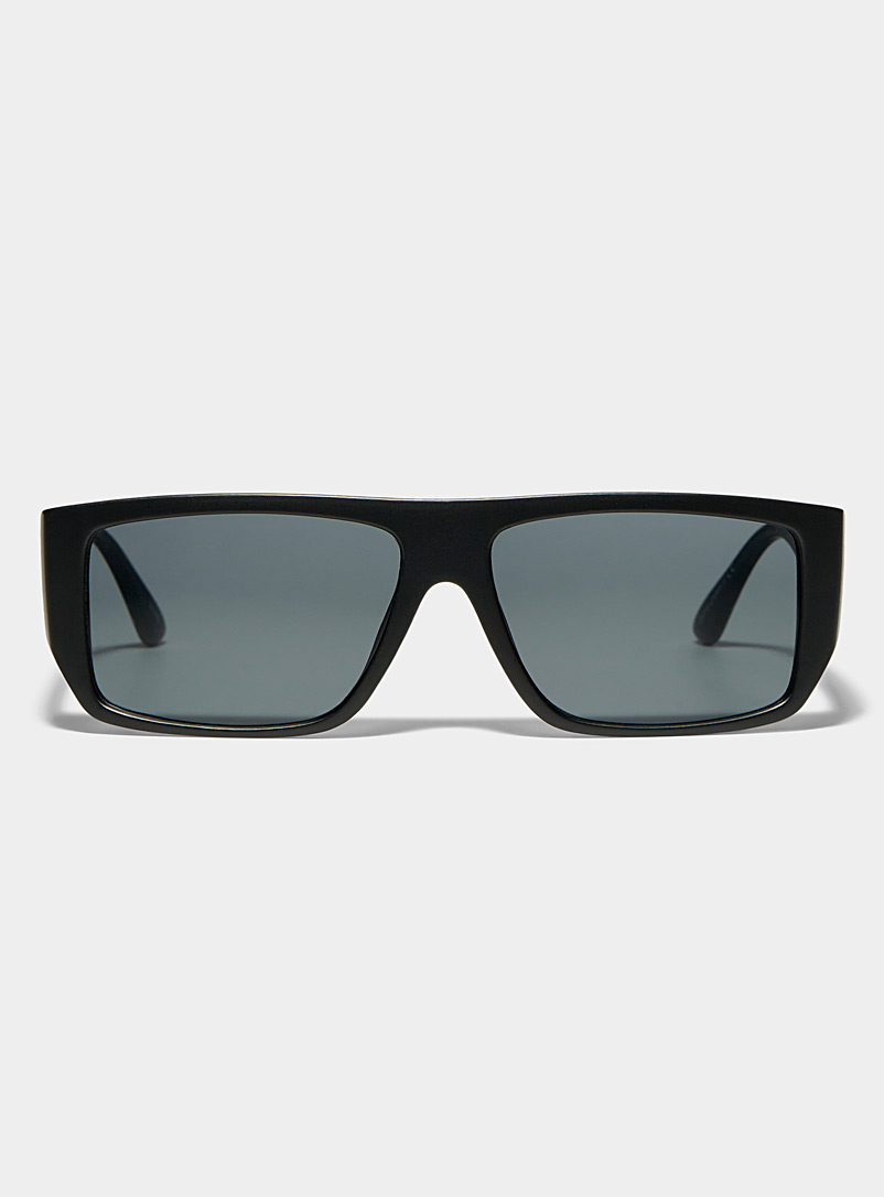 Le 31 Black Chance rectangular sunglasses for men