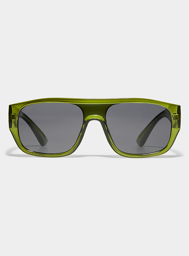 Le 31 Green Nicki shield sunglasses for men