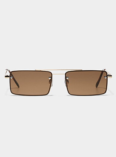Les lunettes de soleil rectangulaires minces
