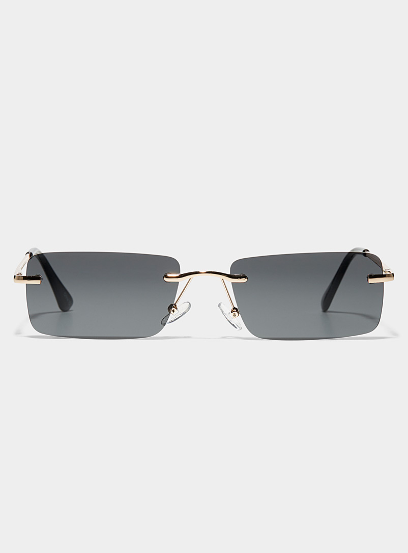 Le 31 Black Bobby rectangular sunglasses for men