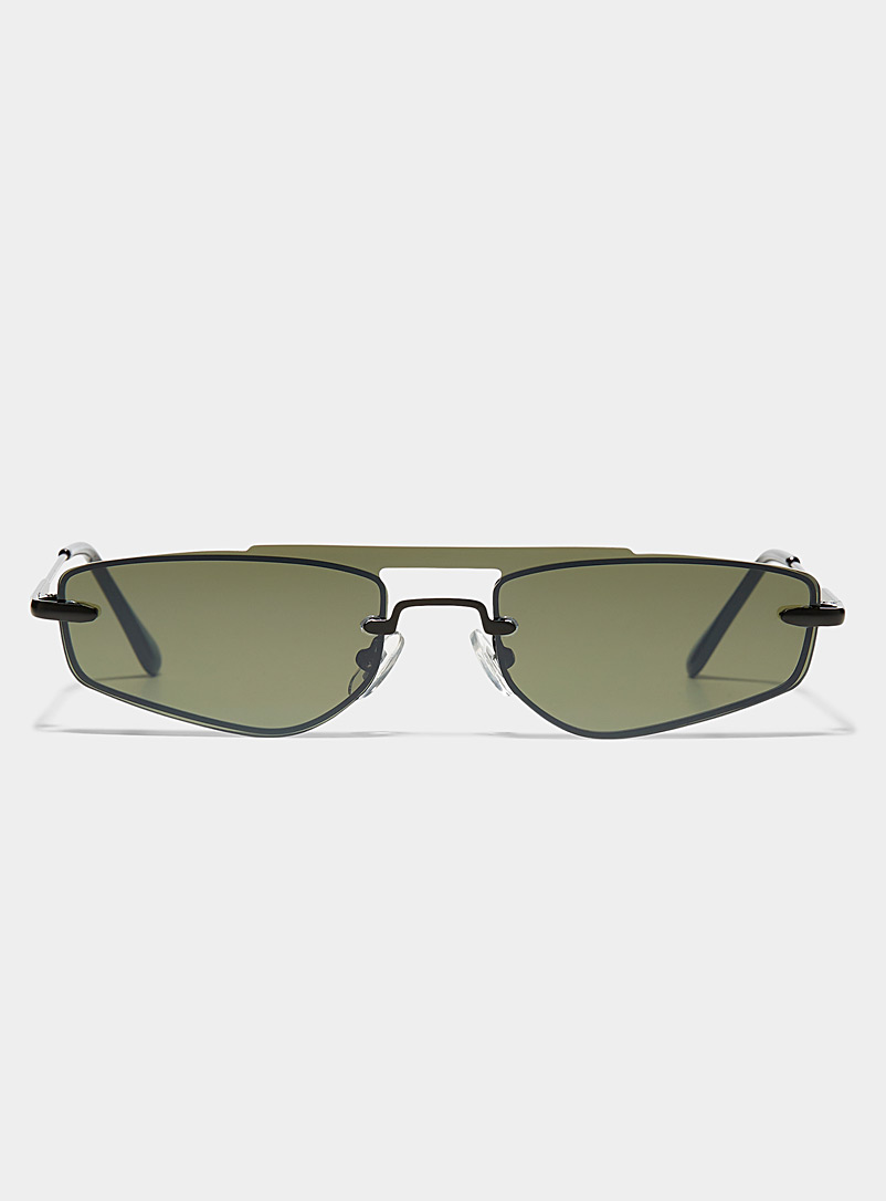 Le 31 Black Jagger angular sunglasses for men