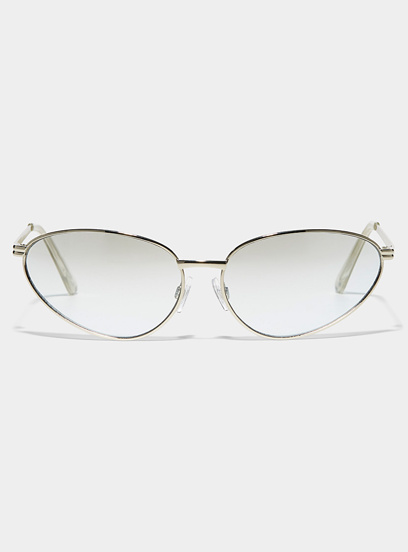 Le 31 Silver Russo oval sunglasses for men