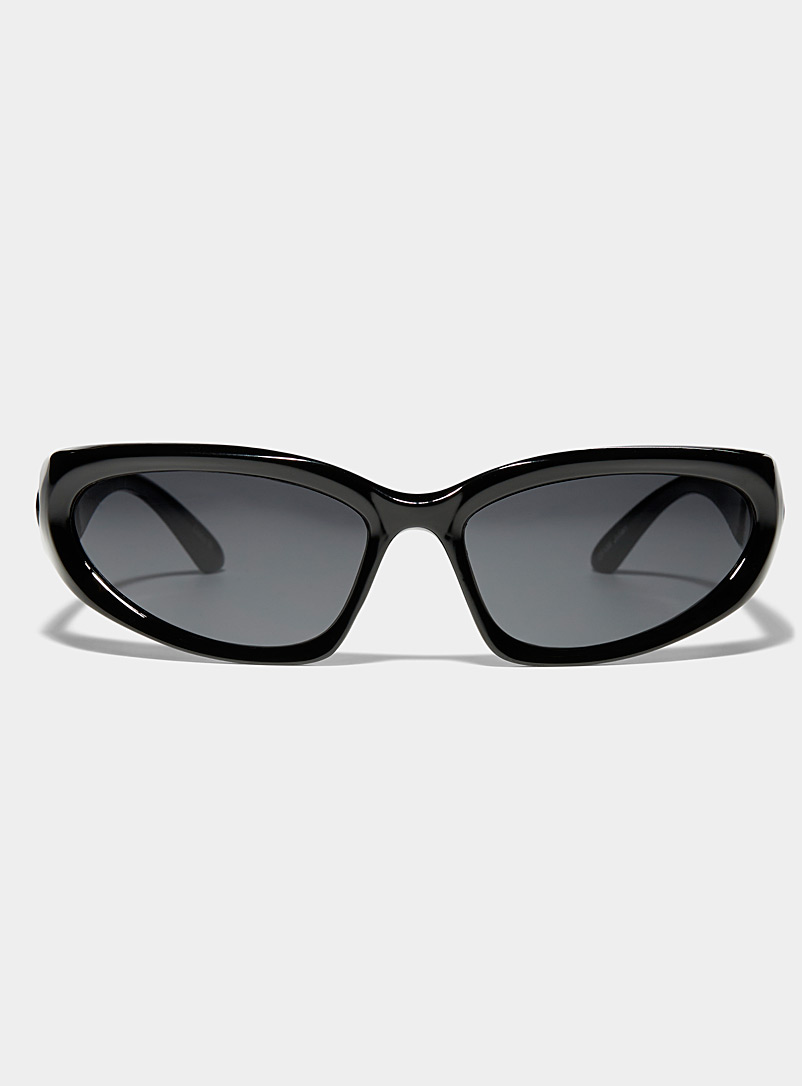 Le 31 Black Julian oval sunglasses for men