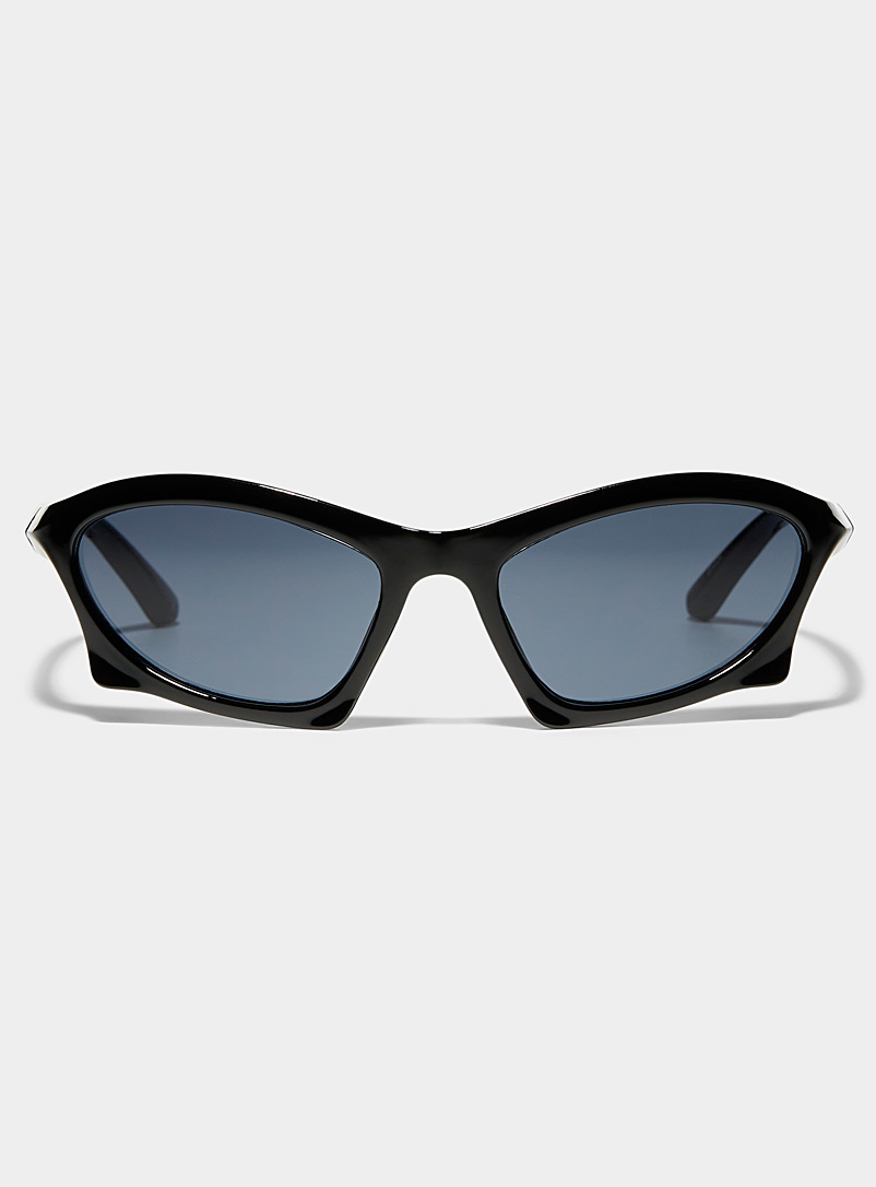 Le 31 Black Brock oval sunglasses for men