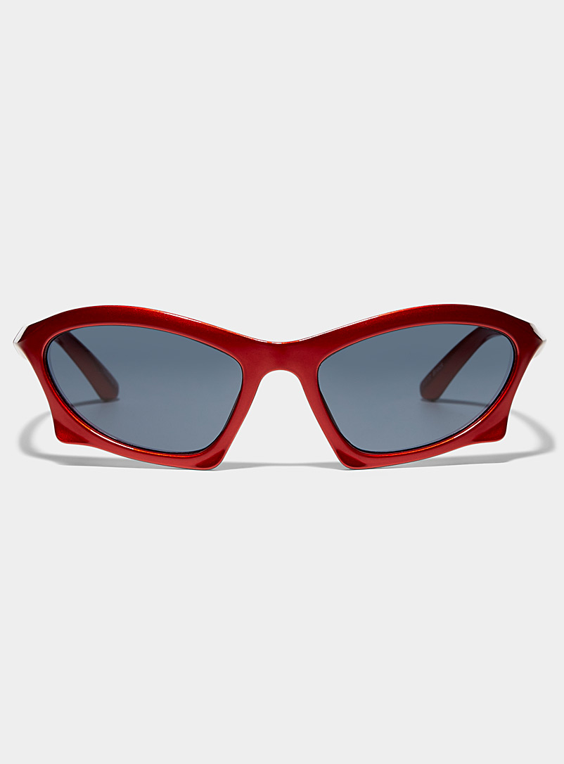 Le 31 Red Brock oval sunglasses for men