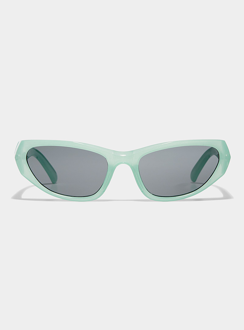 Le 31 Green Wallen translucent oval sunglasses for men