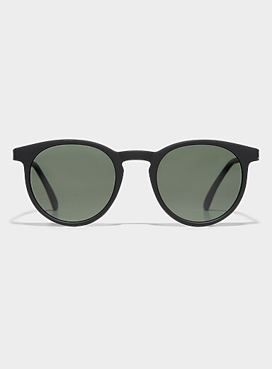 Declan metallic-accent round sunglasses