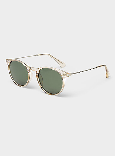 Le 31 Black Declan metallic-accent round sunglasses for men