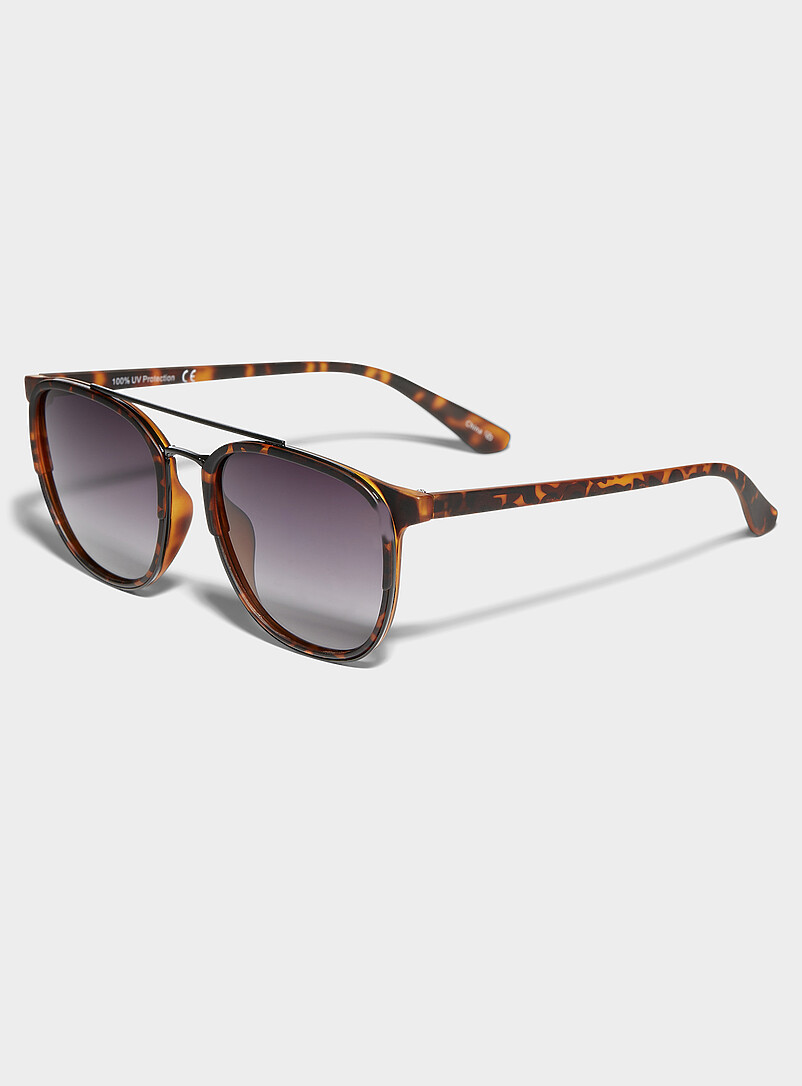 Le 31 Charcoal Saxton aviator sunglasses for men