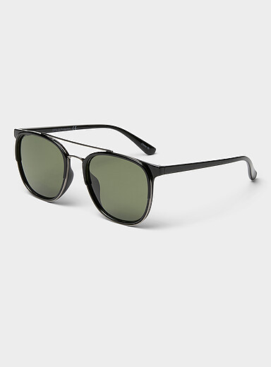 Le 31 Blue Saxton aviator sunglasses for men