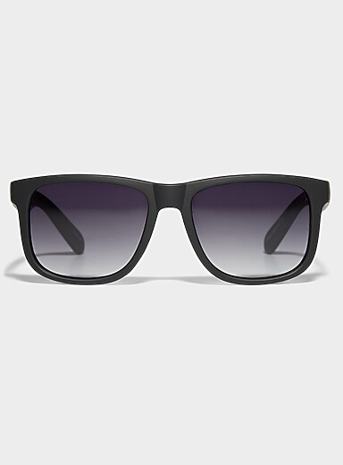 Matte black square sunglasses