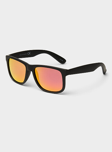 Le 31 Black Matte black square sunglasses for men