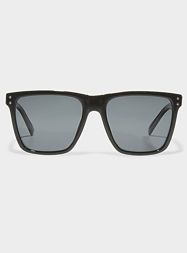 Le 31 Black Reid oversized square sunglasses for men