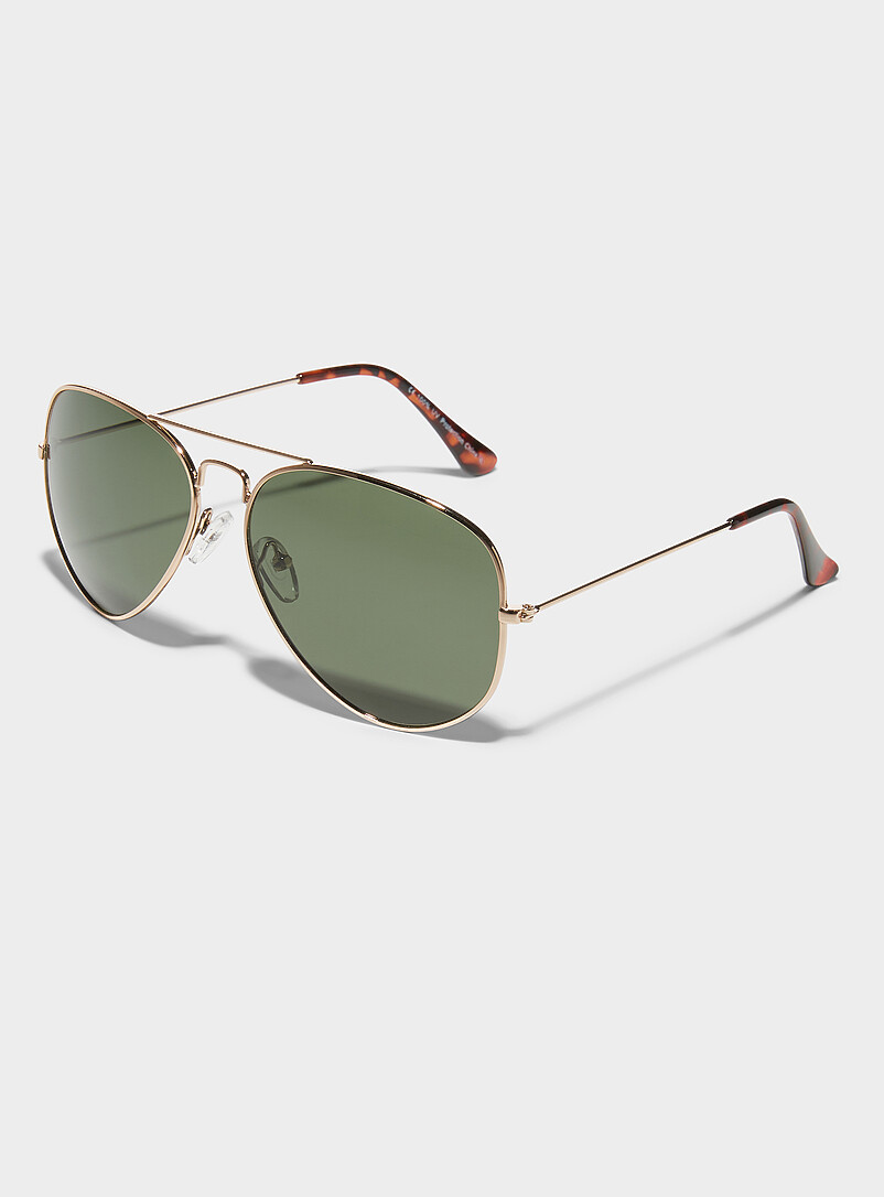 Le 31 Black Sea Breeze retro aviator sunglasses for men