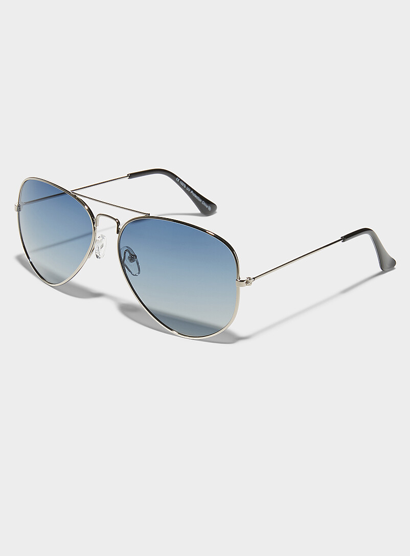 Le 31 Black Sea Breeze retro aviator sunglasses for men