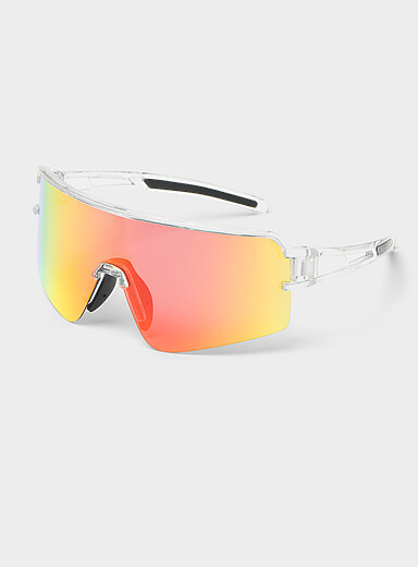 Score reflective visor sunglasses