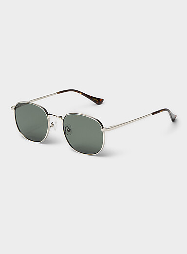 Le 31 Silver Carver round sunglasses for men