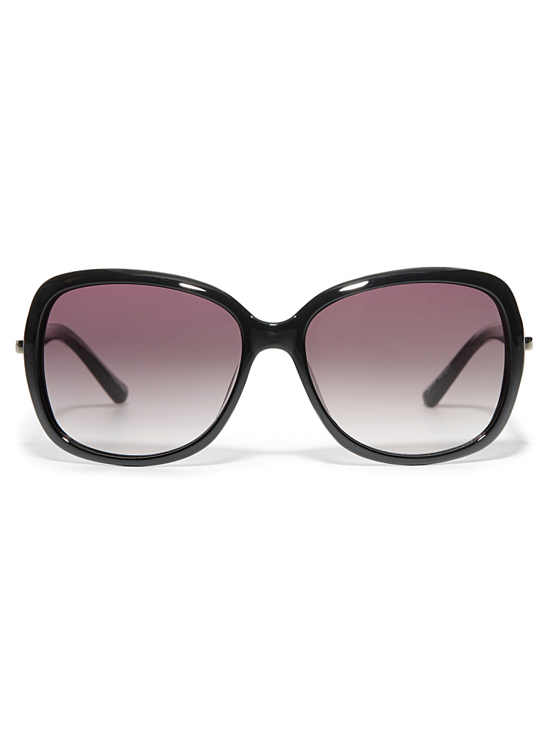 Simons Black Margot square sunglasses for women